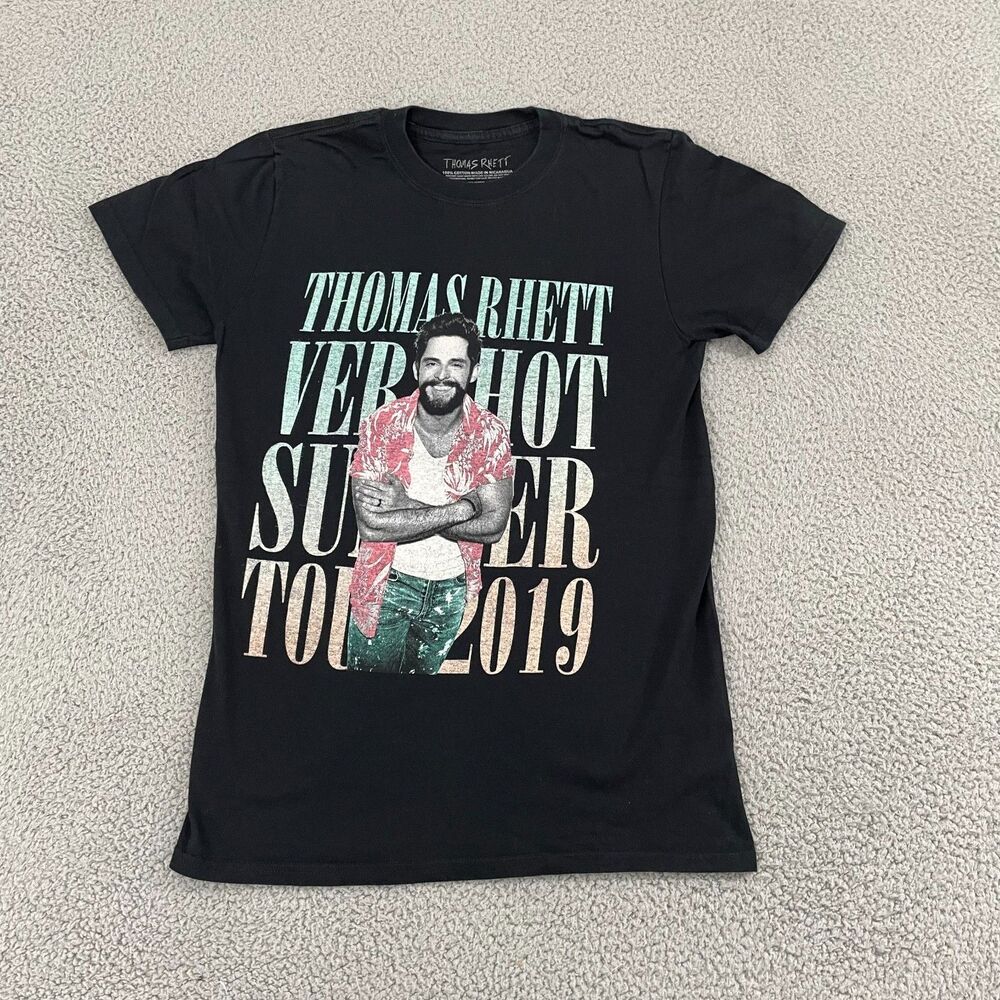 Thomas Rhett Very Hot Summer Tour 2019‎ T-Shirt Men S Black Short Sleeve Tee